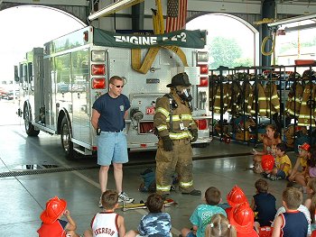 Firefighter dressed in all his gear