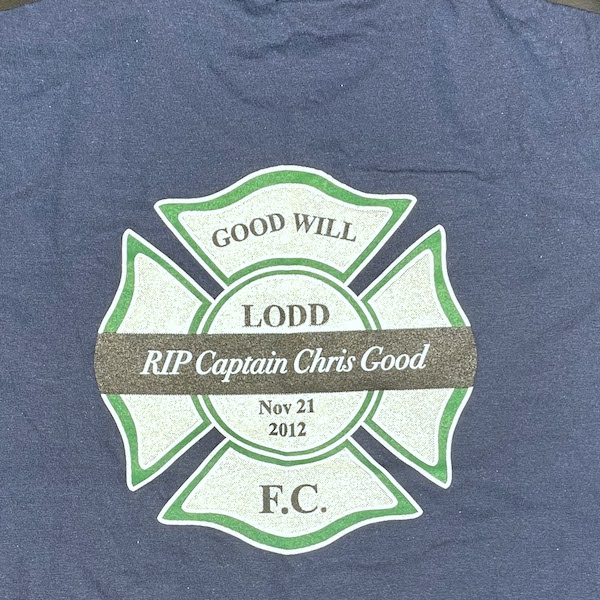 Captain Chris Good LODD Blue Maltese Short Sleeve T-Shirt - Back