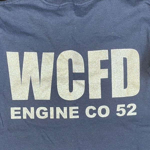  Blue Maltese Short Sleeve T-Shirt w/ WCFD on Back - Back Image